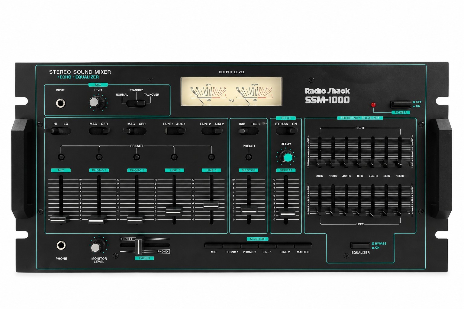 NOS Radio Shack SSM-1000 Stereo Audio Mixer EQ Echo Rack Mount NIB Vintage