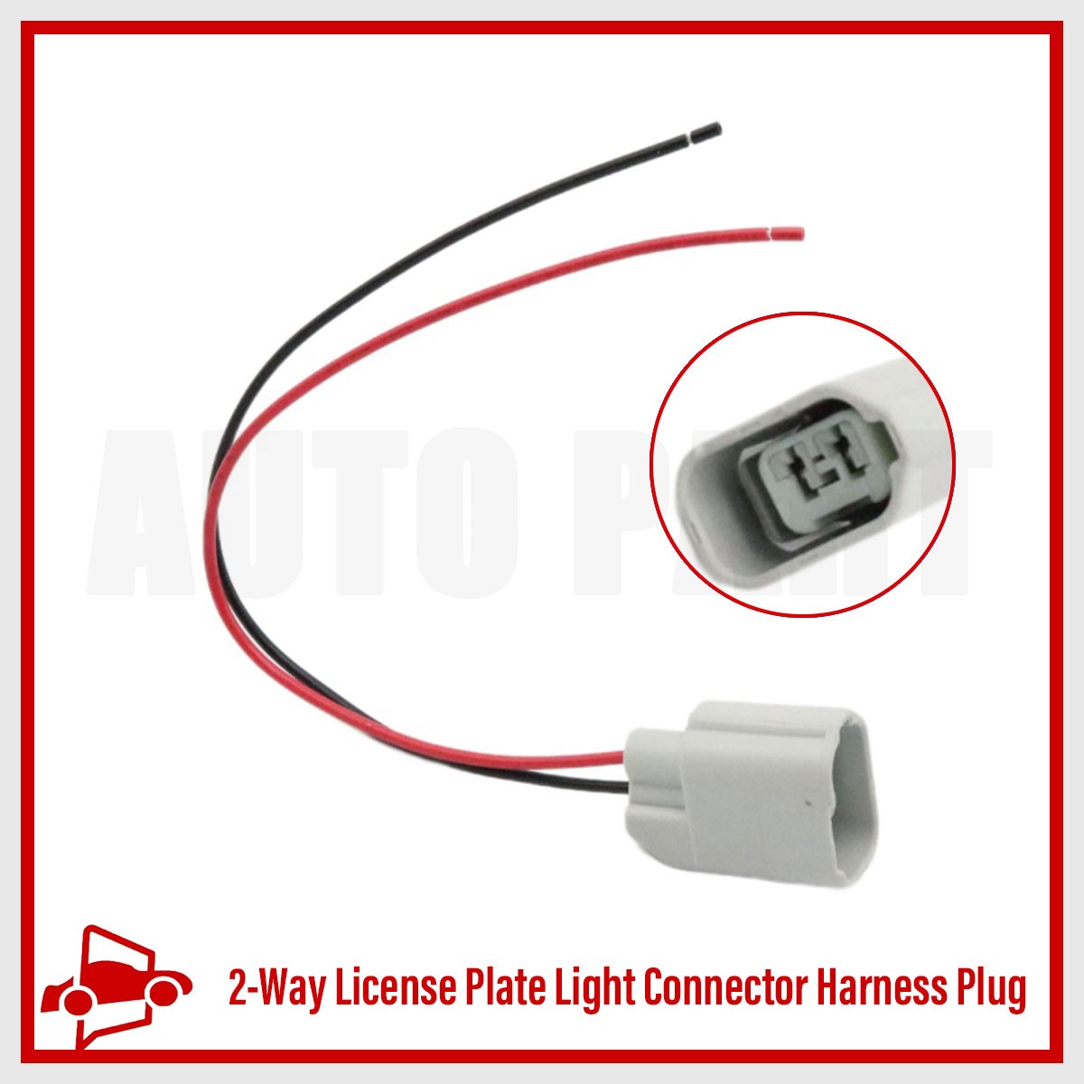 For 2013-2023 Ford F-150 F150 2-Way License Plate Light Connector Harness Plug