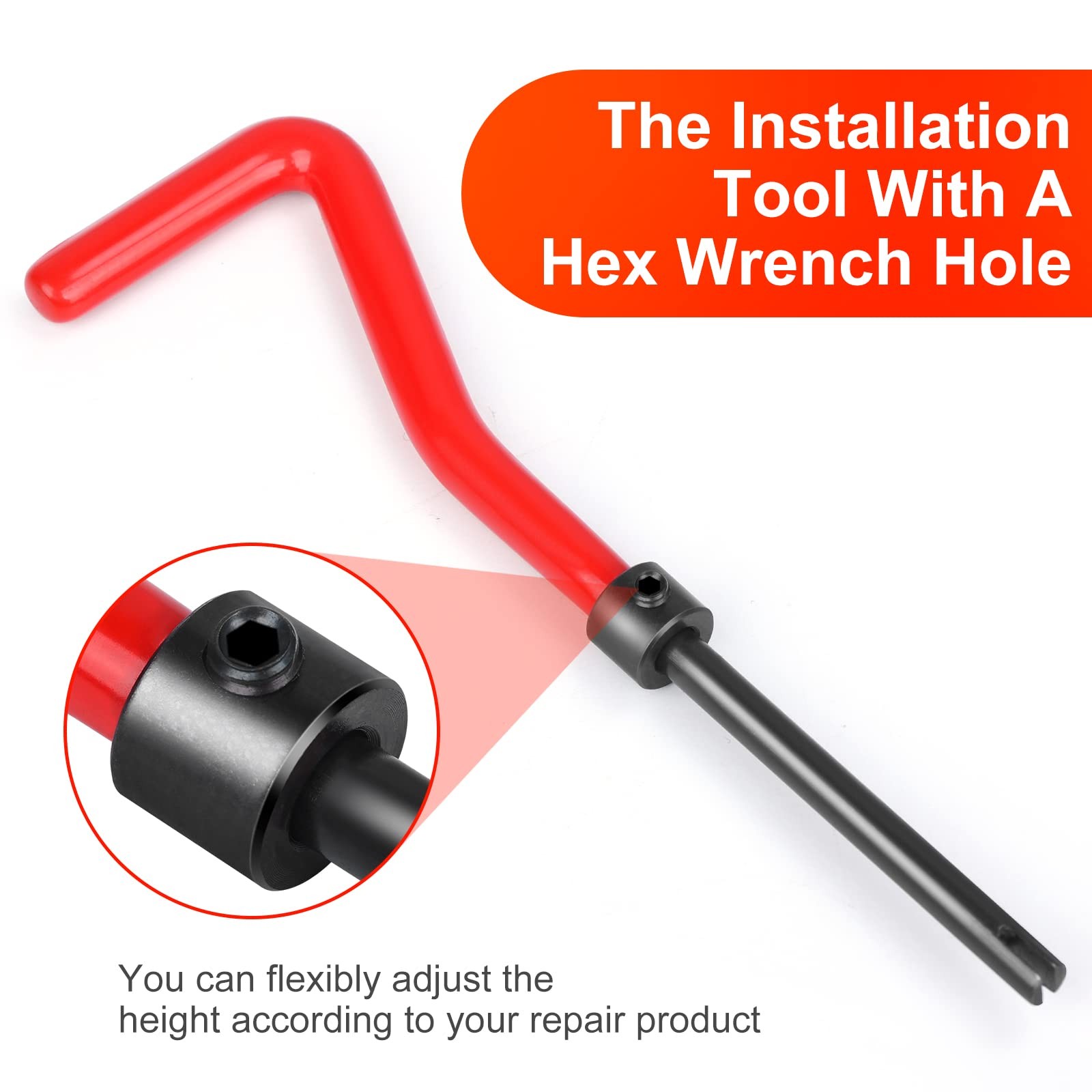 JMMRRR Thread Repair Kit M6 X 1.0mm, Helicoil Metric Metric,M6×1.0mm, red