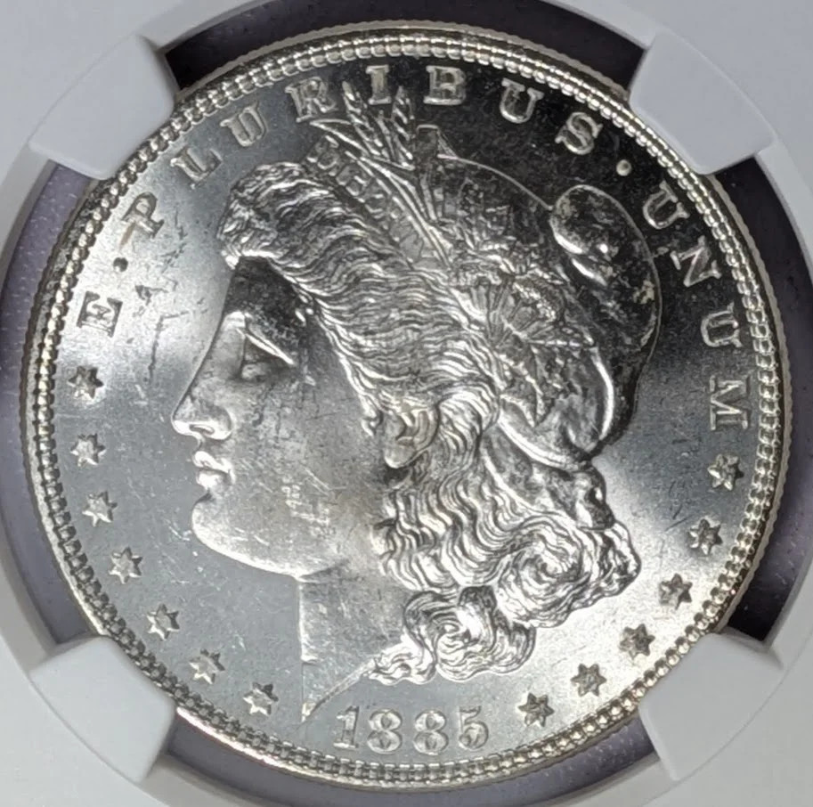 1885 Morgan Silver Dollar NGC MS-63