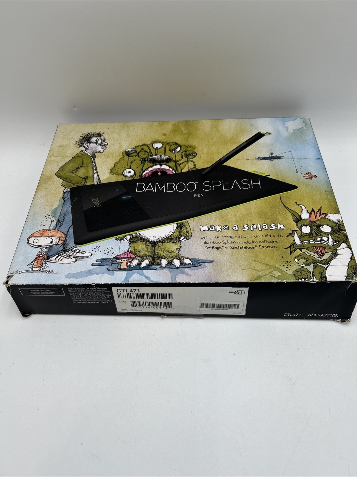 Bamboo Splash Pen Drawing Tablet Windows Mac Sketchbook Express Open Box