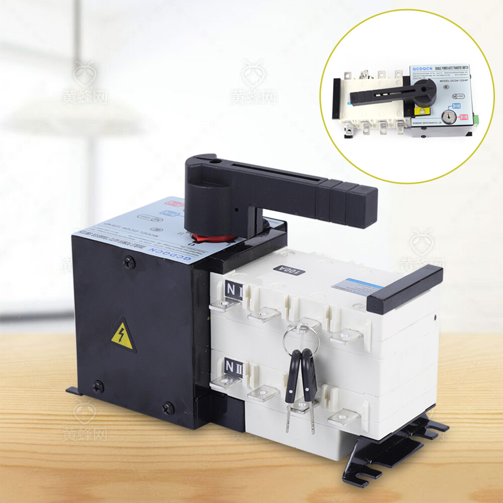 Automatic Transfer Switch Dual Power For Generator Changeover Switch 4P 100A US