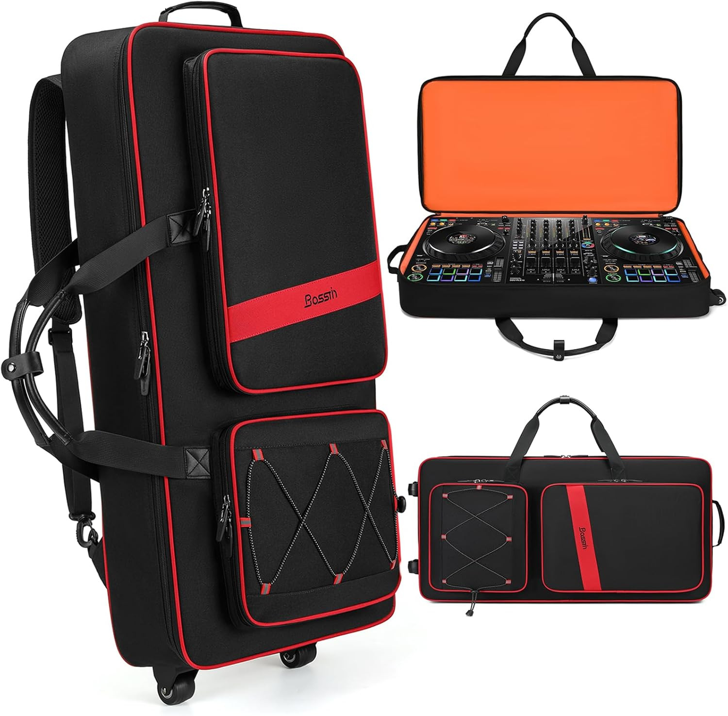 DJ Controller Case with Wheels Compatible with DDJ FLX10 /1000 /FLX6 /REV7 /REV5