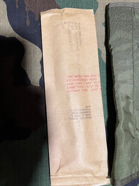 Vietnam era small arms cleaning kit, with pouch