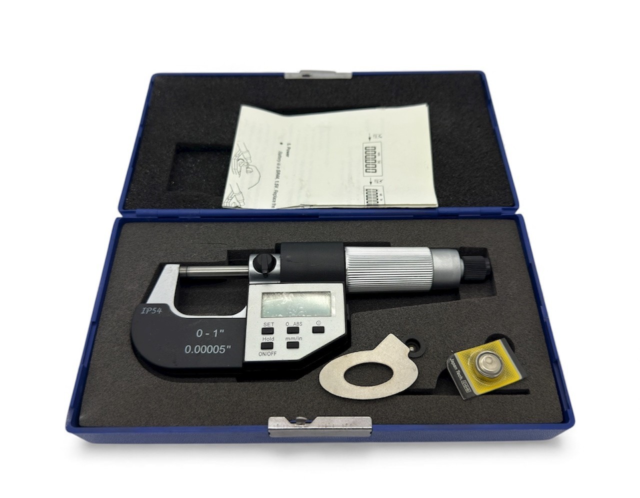 0-1 in/0-25mm Electronic Digital Outside Micrometer Resolution .00005 IP54