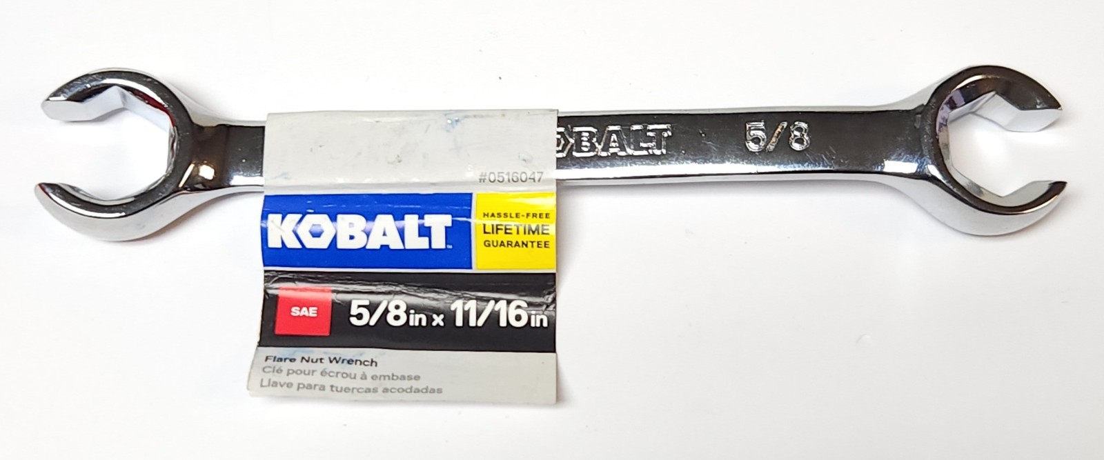 KOBALT 0516047 Flare Nut Wrench 5/8" x 11/16" 516047 SAE