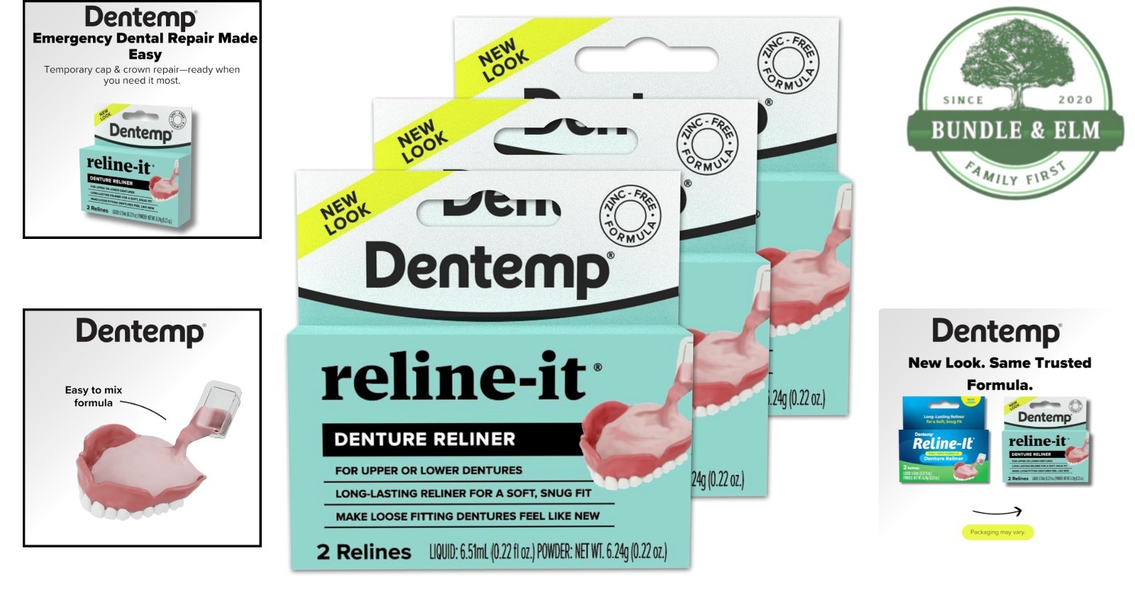 Reline It Denture Kit, Custom Fit Solution for Loose Upper and Lower Dentures