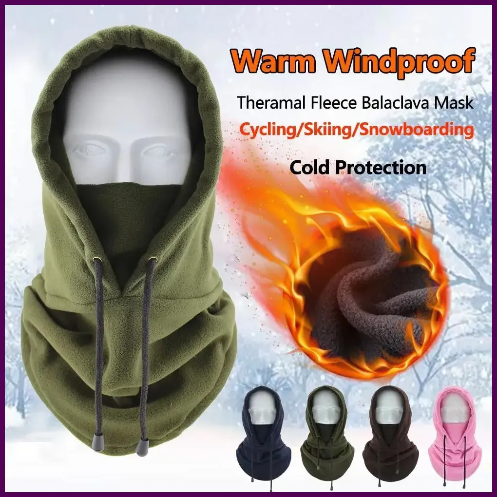 Fashion Polar Fleece Women Men Balaclava Winter Hat Beanies Warmer Windproof