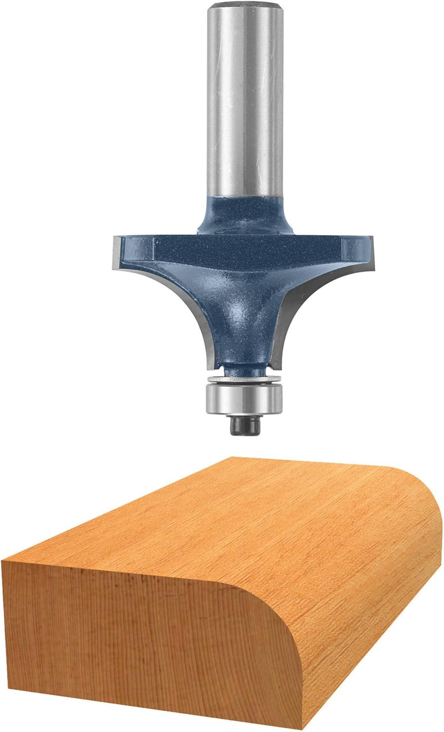85434M 2-Inch Diameter 3/4-Inch Cut Carbide Tipped Roundover Router Bit 1/2-Inch
