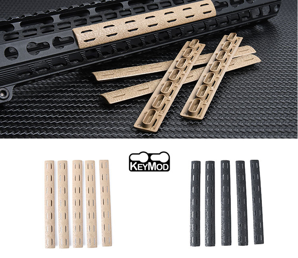 5 PCS 5.5" Rail Panel Cover For Keymod Slot Covers Snap-in Panel Strip