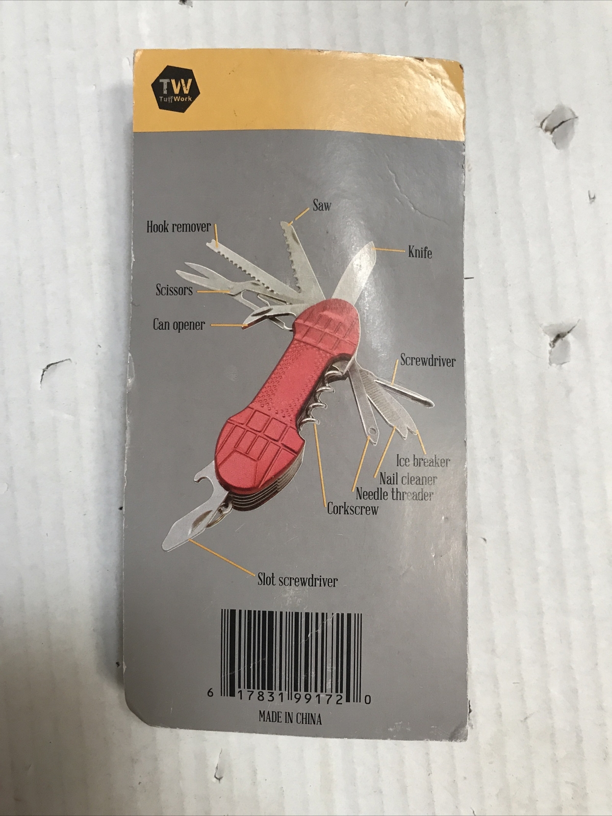 Tuff Work 11-in-1 Multi-Tool Red (2-PO-104)