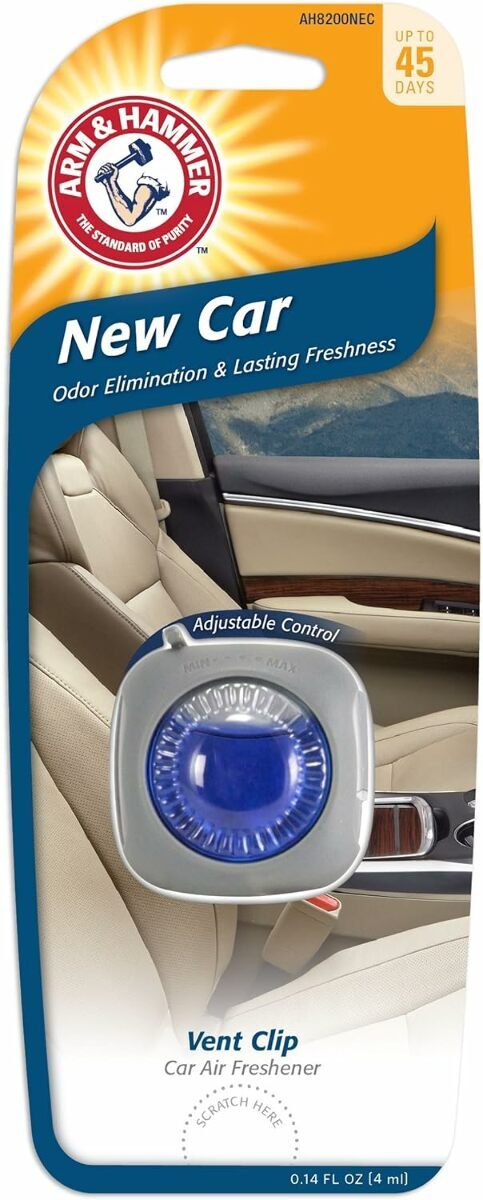 Arm & Hammer AH8200NEC New Car Smell Vent Clip Vehicle Air Freshener