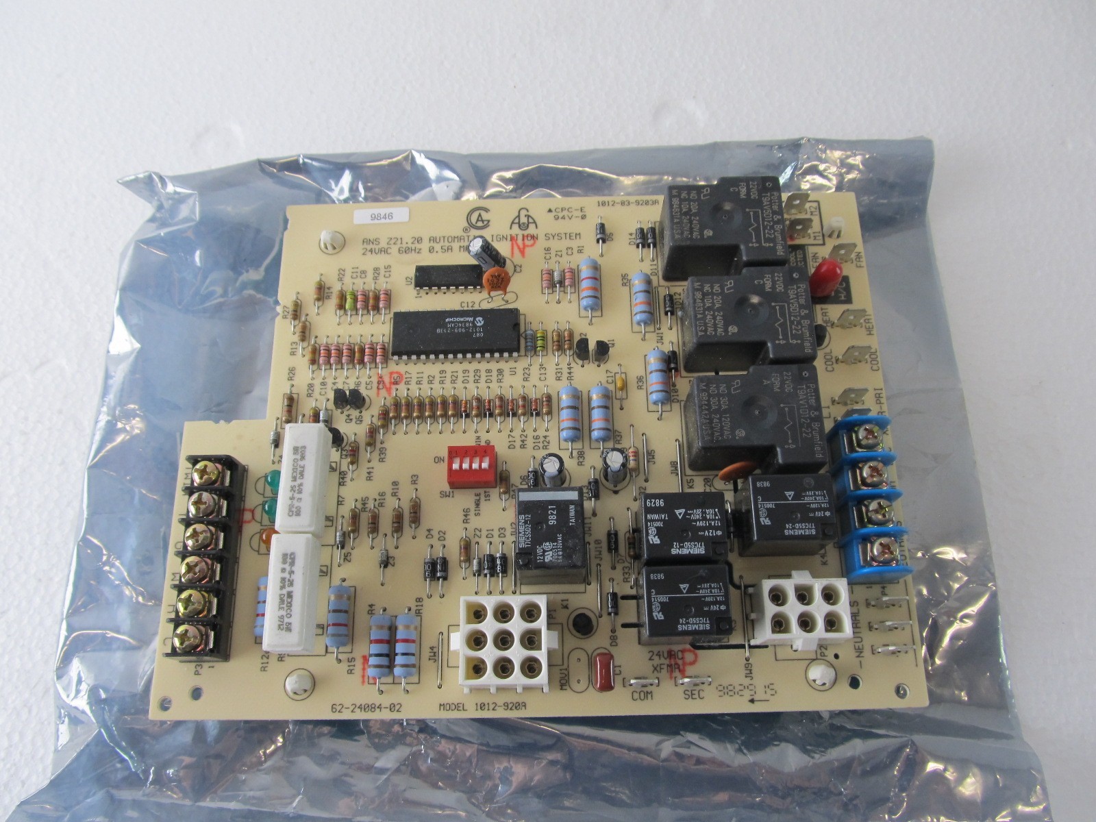 Rheem Ruud Weather King 1012-920A Furnace Fan Control Circuit Board 62-24084-02