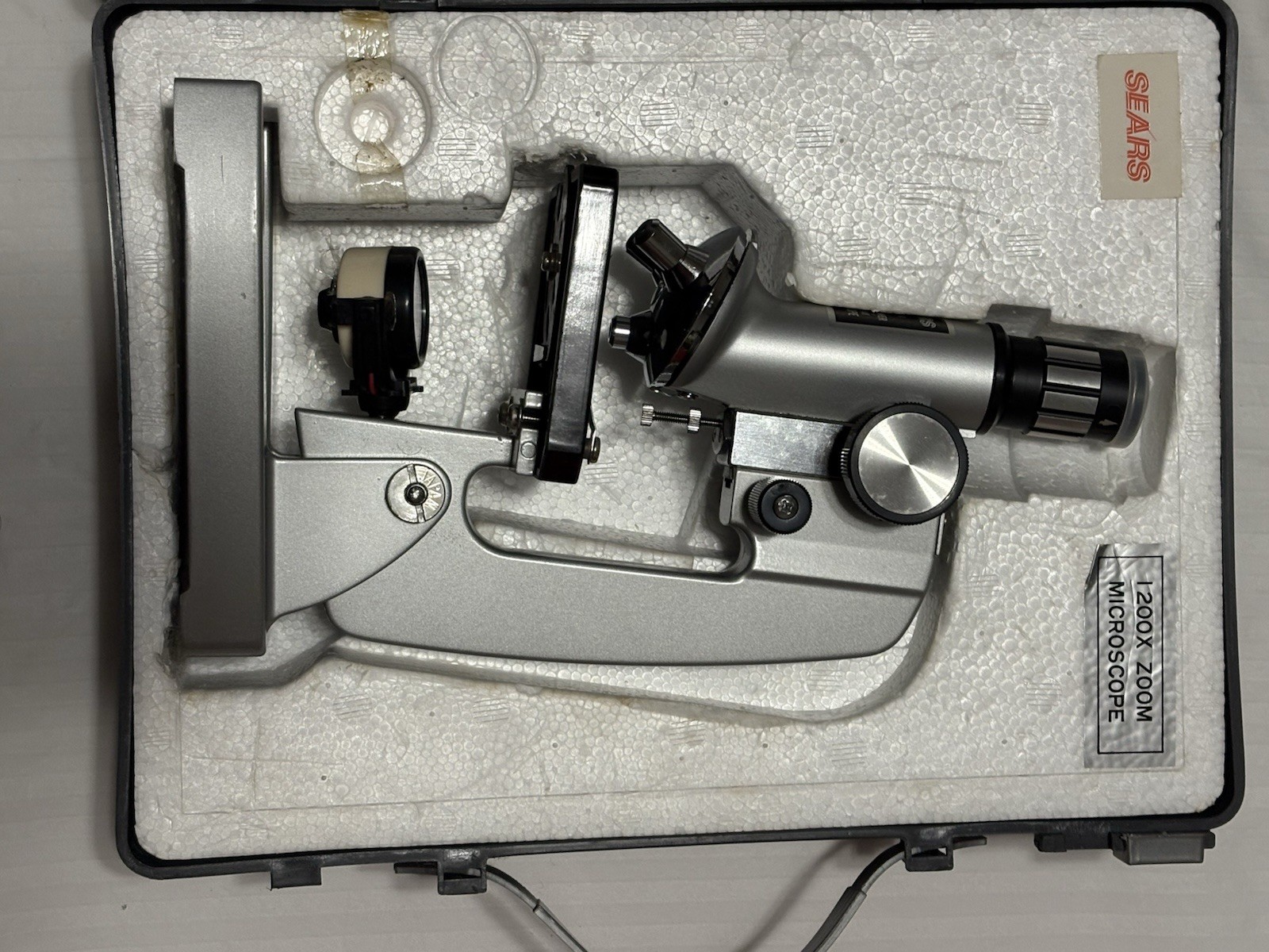 Vintage Sears Zoom Microscope Set 50-1200 Power Complete Set with Original Box!