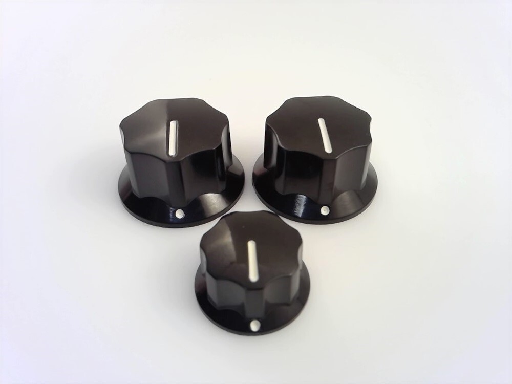 True Custom Shop® Jazz Bass Skirted Control Knob Set Vintage USA Size 1/4"