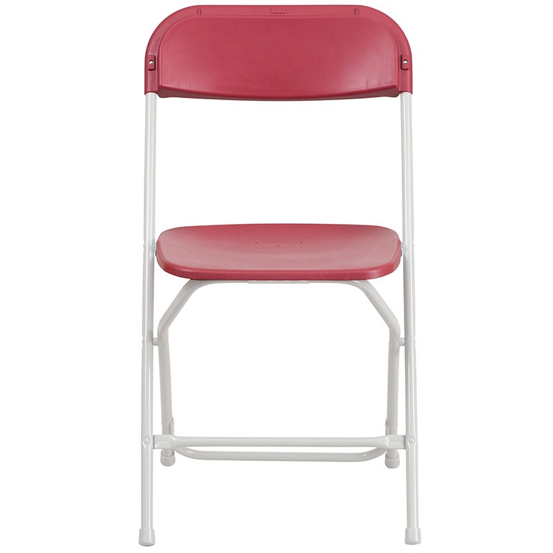 Plastic Folding Chairs Red 4 Pack Indoor Outdoor Event Party 700 lb Capacity