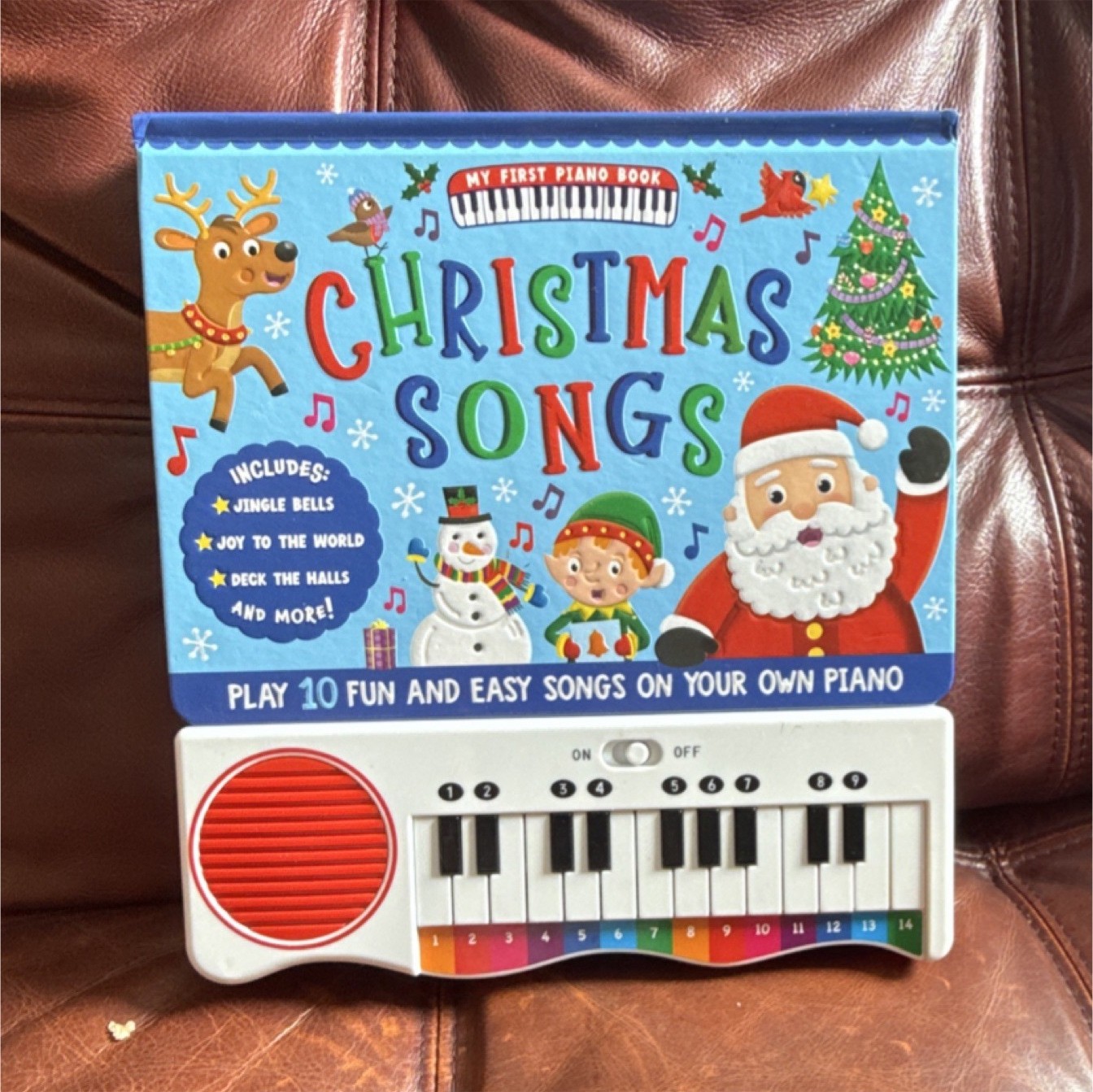 My First Piano Book Christmas Songs Musical Toy with Built-In Keyboard