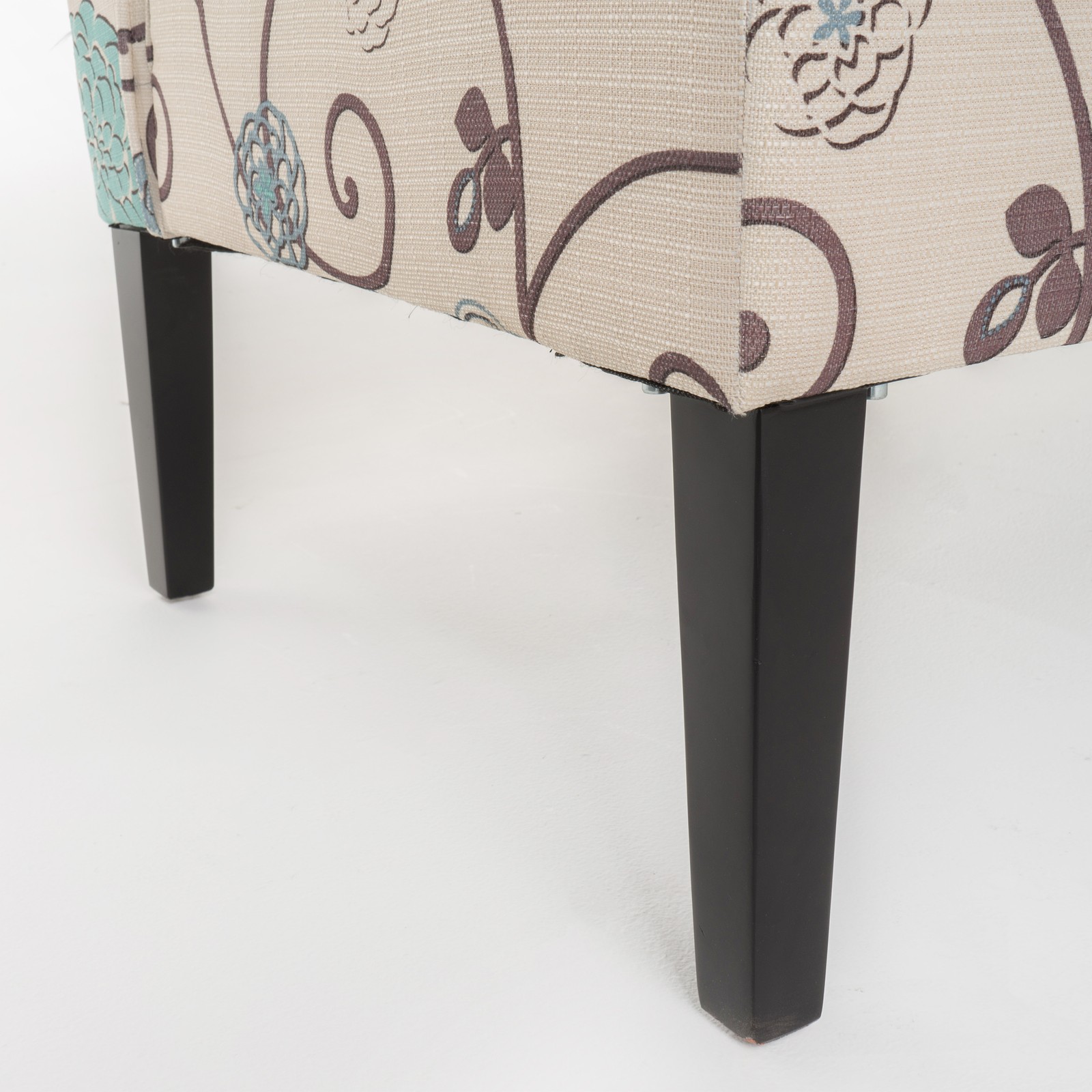 50'' Upholstered Loveseat|White and Blue