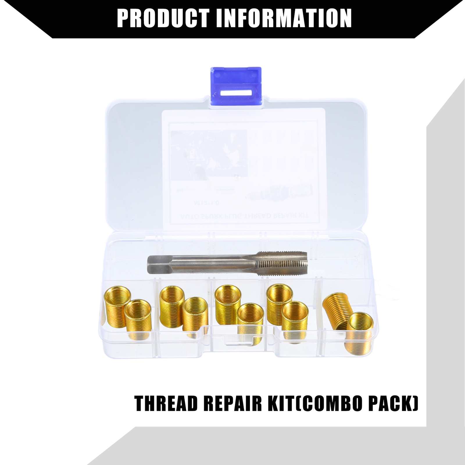 Universal Piece of 1 Spark Plug Thread Repair Tools with M10x1.0 Inserts