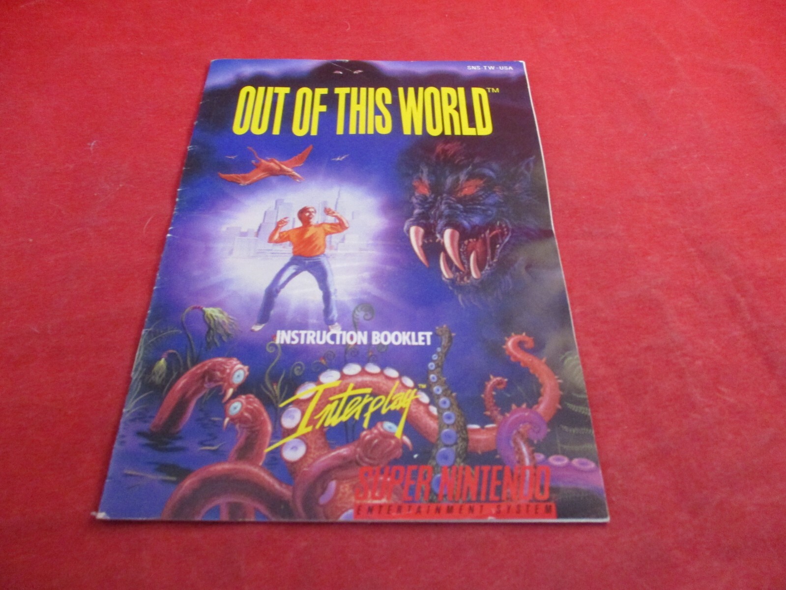 Out of This World Super Nintendo SNES Instruction Manual Booklet ONLY #B