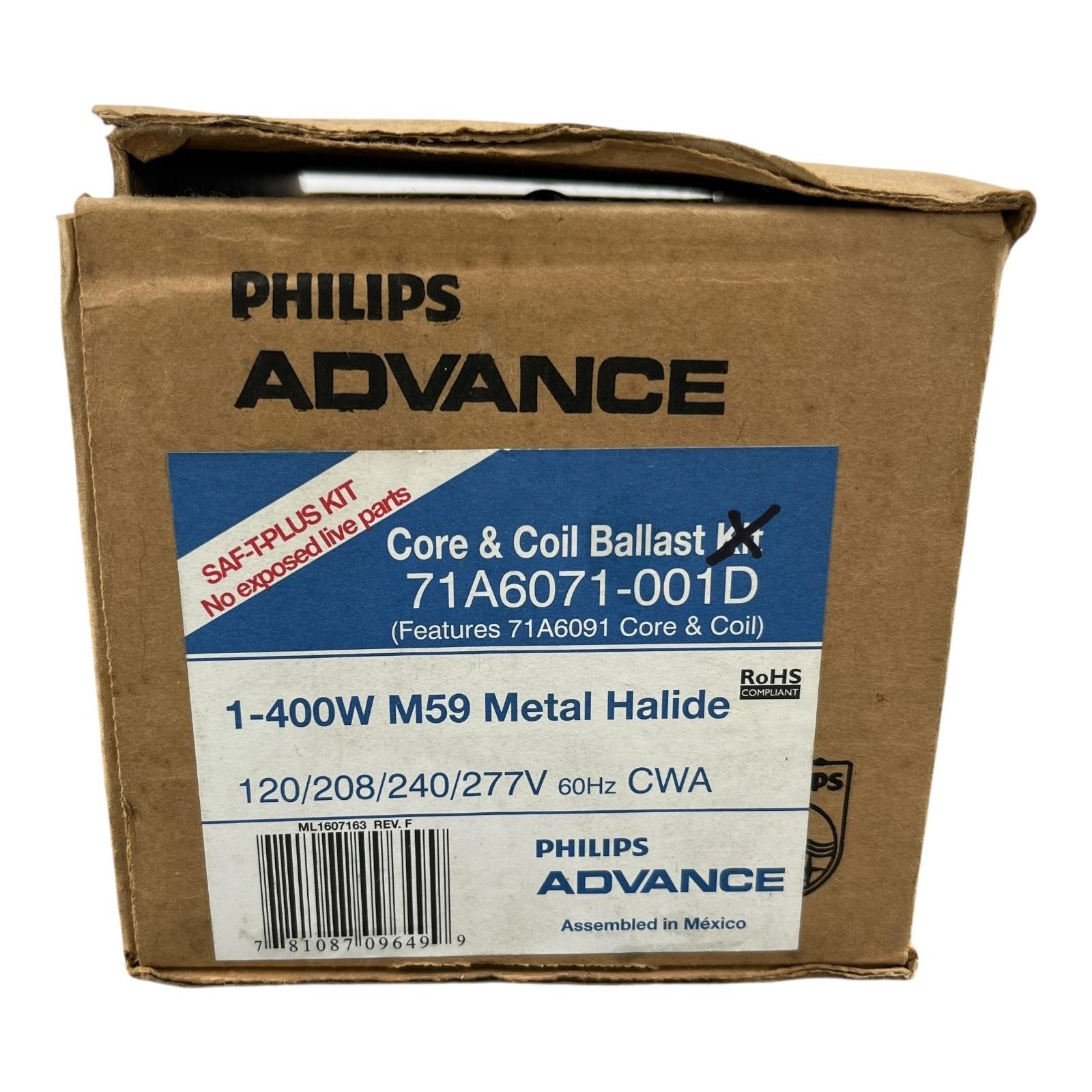 Philips Advance 71A6091-A 71A6071-001D Autotransformer Ballast 400W M59 Brown