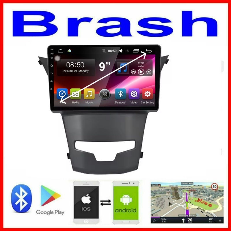 SSANGYONG KORANDO 2013+ GPS  CARPLAY ANDROID AUTO ODB DAB+ TPMS DVR CAMERA  9"