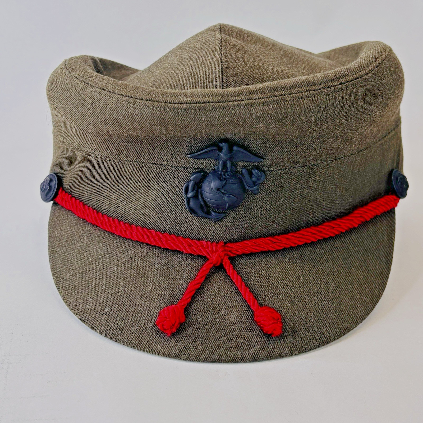 USMC Womans Garrison Cap Size 23 w Gloves Bernard Cap Co Marine Dress Hat Gloves