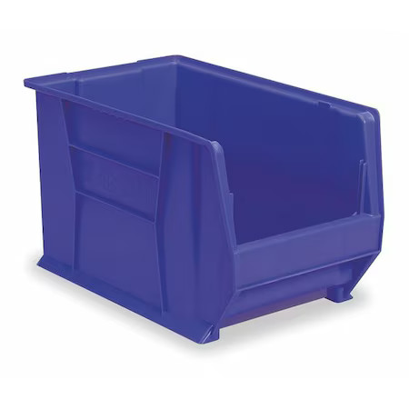 Akro-Mils 30283Blue Storage Bin, Plastic, Blue, 12 In H, 18 3/8 In W, 20 In L