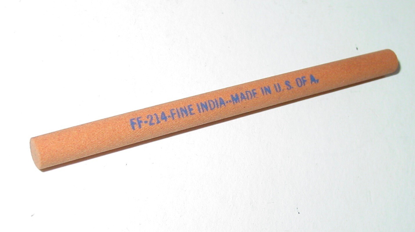 VINTAGE NORTON BEHR MANNING FF214 FINE INDIA FILE SHARPENING OIL STONE USA NOS