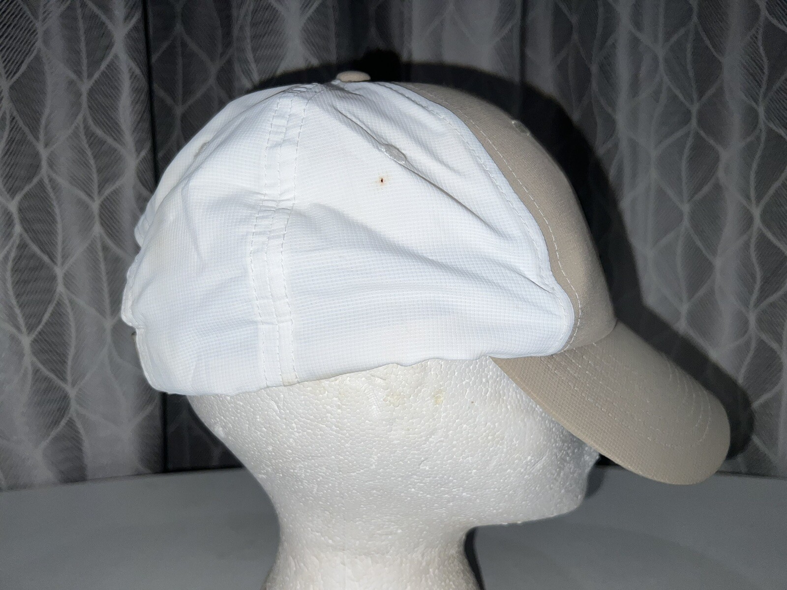 Bear Path Golf Course Embroidered Tan/White Mesh Trucker Hat Cap Hook Loop Adj