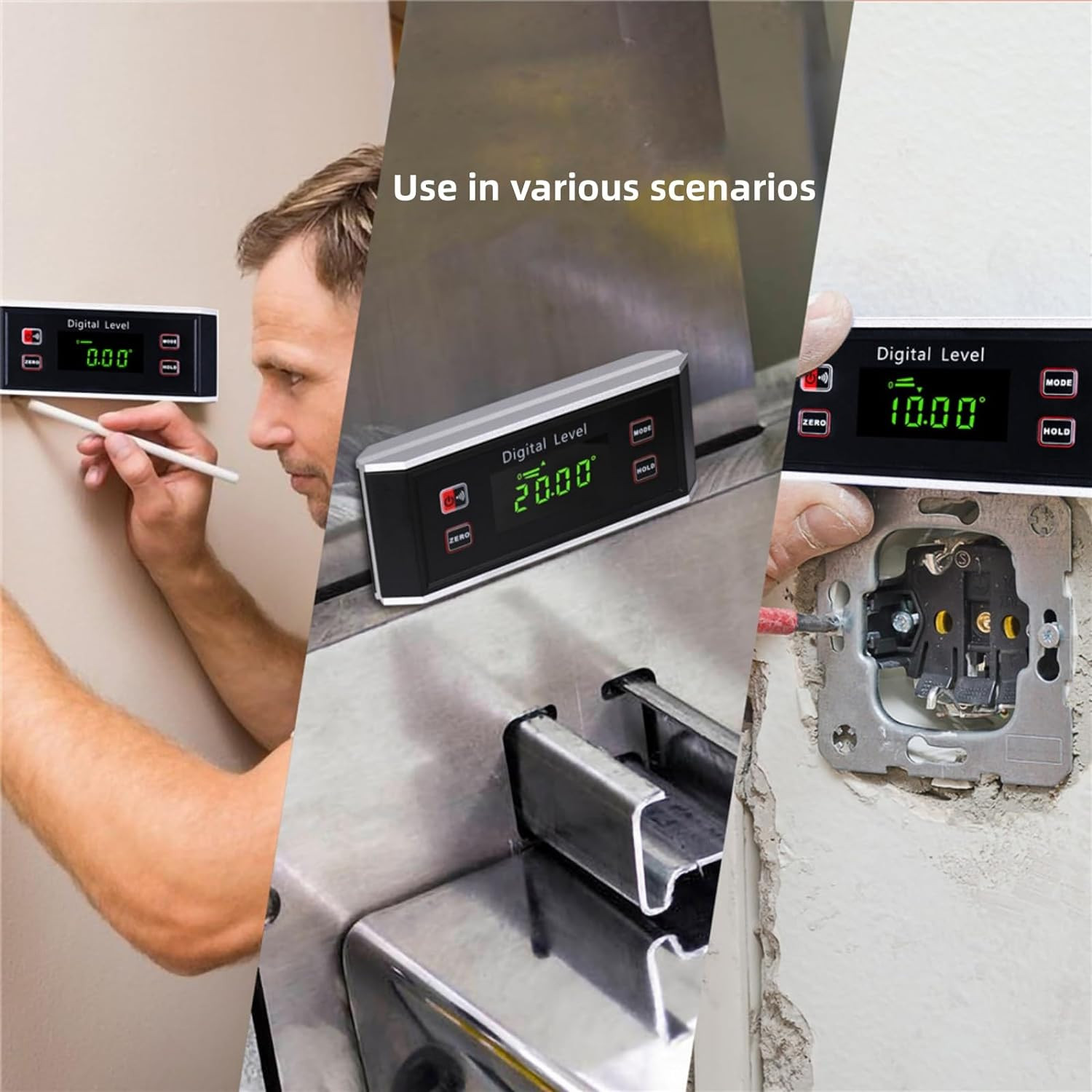 Inclinometer, Digital Protractor/Level/Angle Finder and Gauge Tools with V-Groov