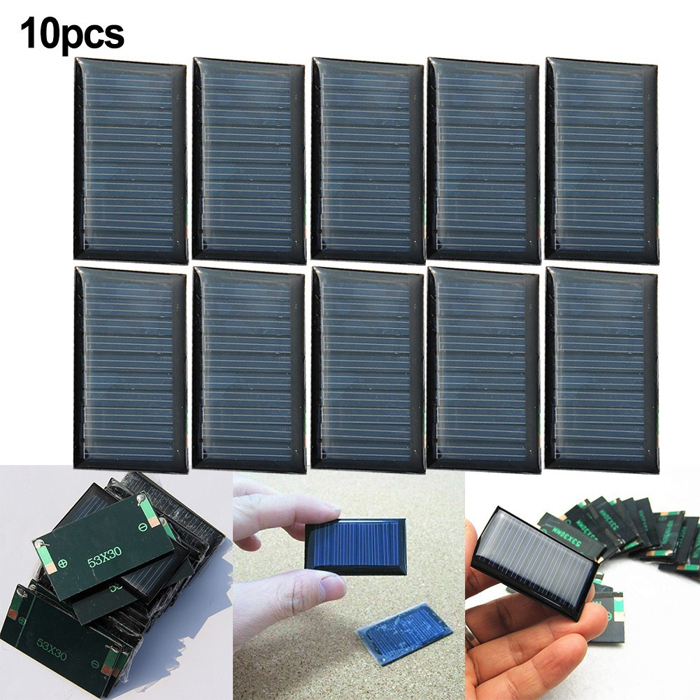 10Pcs Small Solar Panels Kit 5V 30mA for DIY Electronics Projects