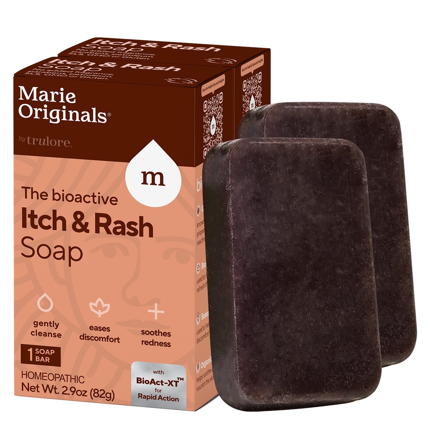 Marie Originals Natural Itch Relief Soap Body & Face Wash, Insect Bites (2 Pack)