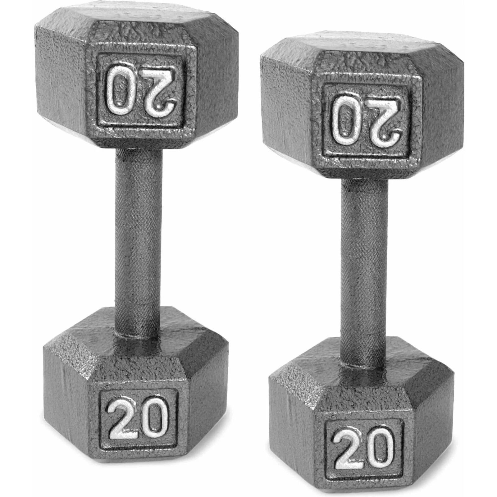 Gray Pair Dumbbells Each 2/3/5/8/10/15/20 lb Cast Iron Hex Dumbbell, 2 Pcs NEW #