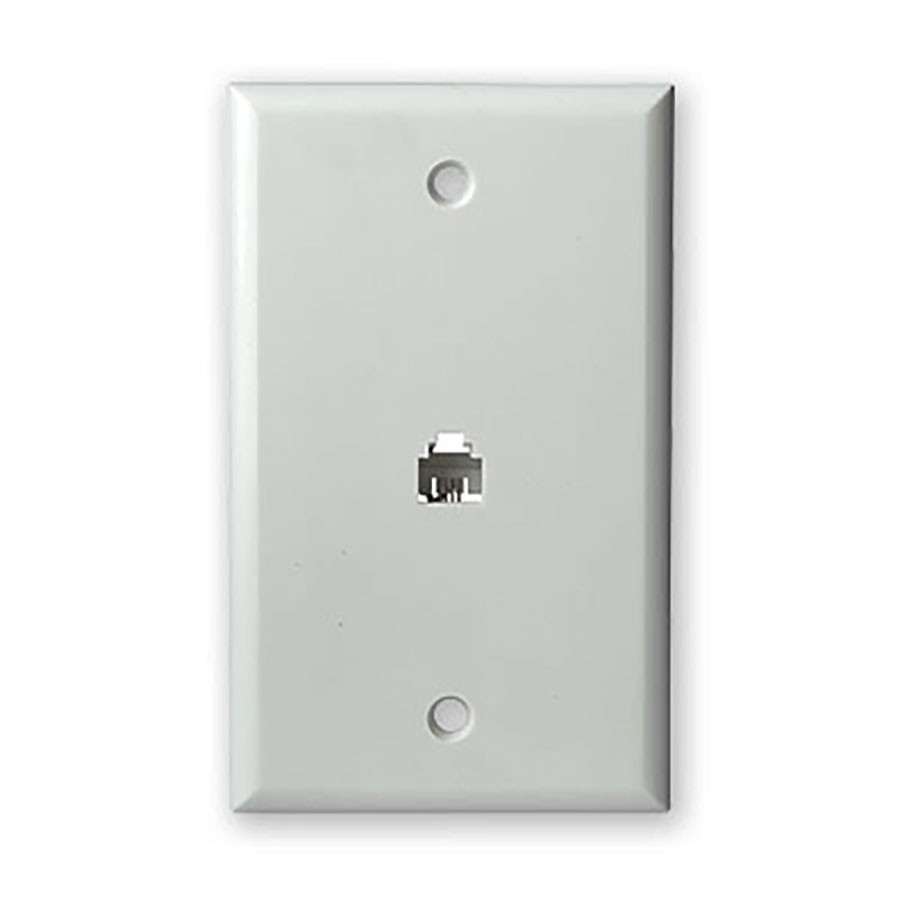 SCP 219-WT - 4C Telephone Flush Mount - Wall Plate - 10 Pieces White