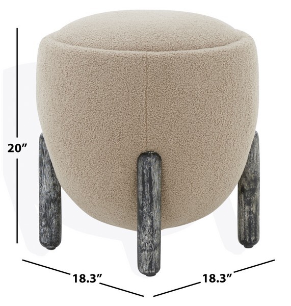 Safavieh CLARABELLA UPHOLSTERED OTTOMAN, Reduced Price 2172746051 SFV4800E
