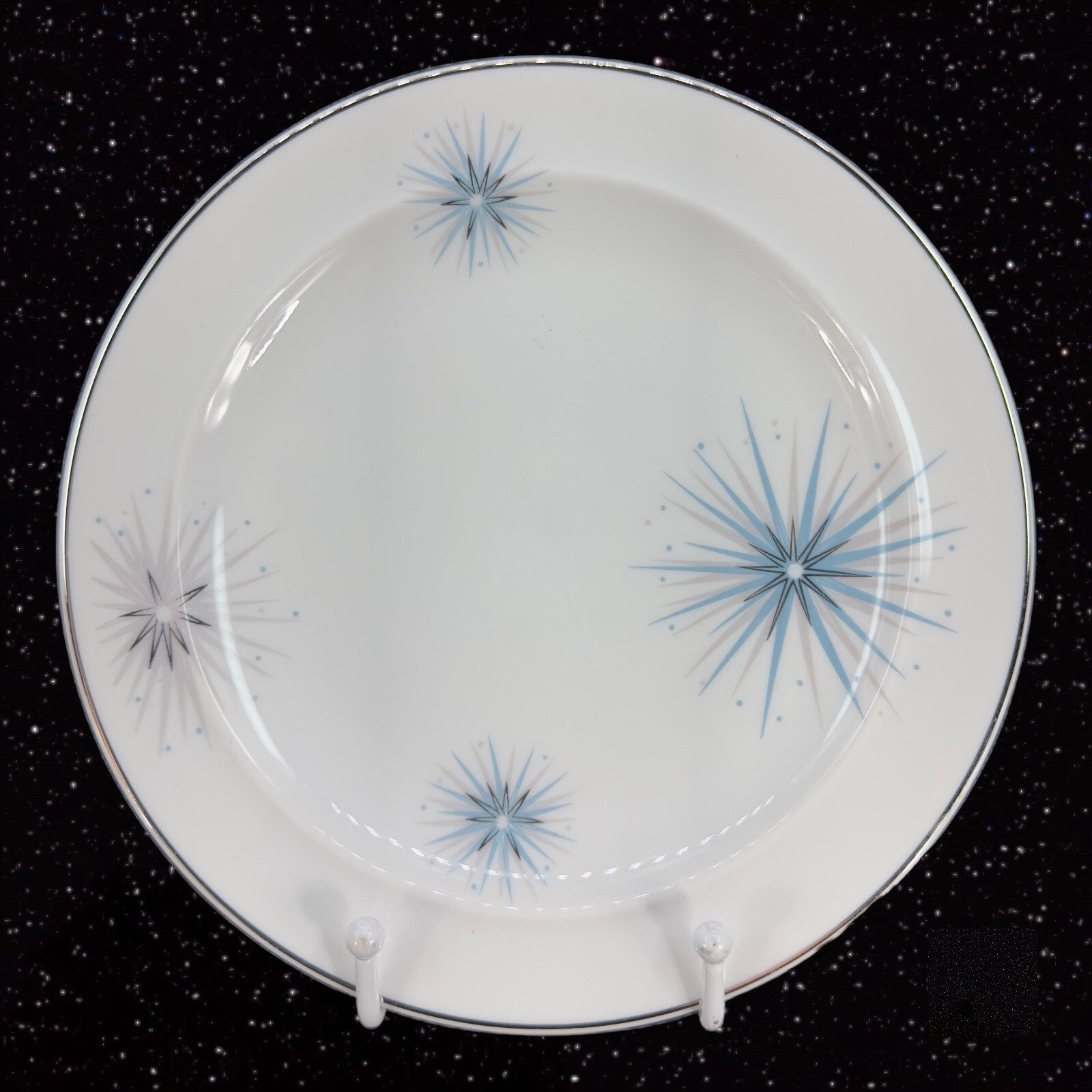 Vintage Easterling Plate Dish Set 5 Star Porcelain Ceramic Mid Century 8.25"W