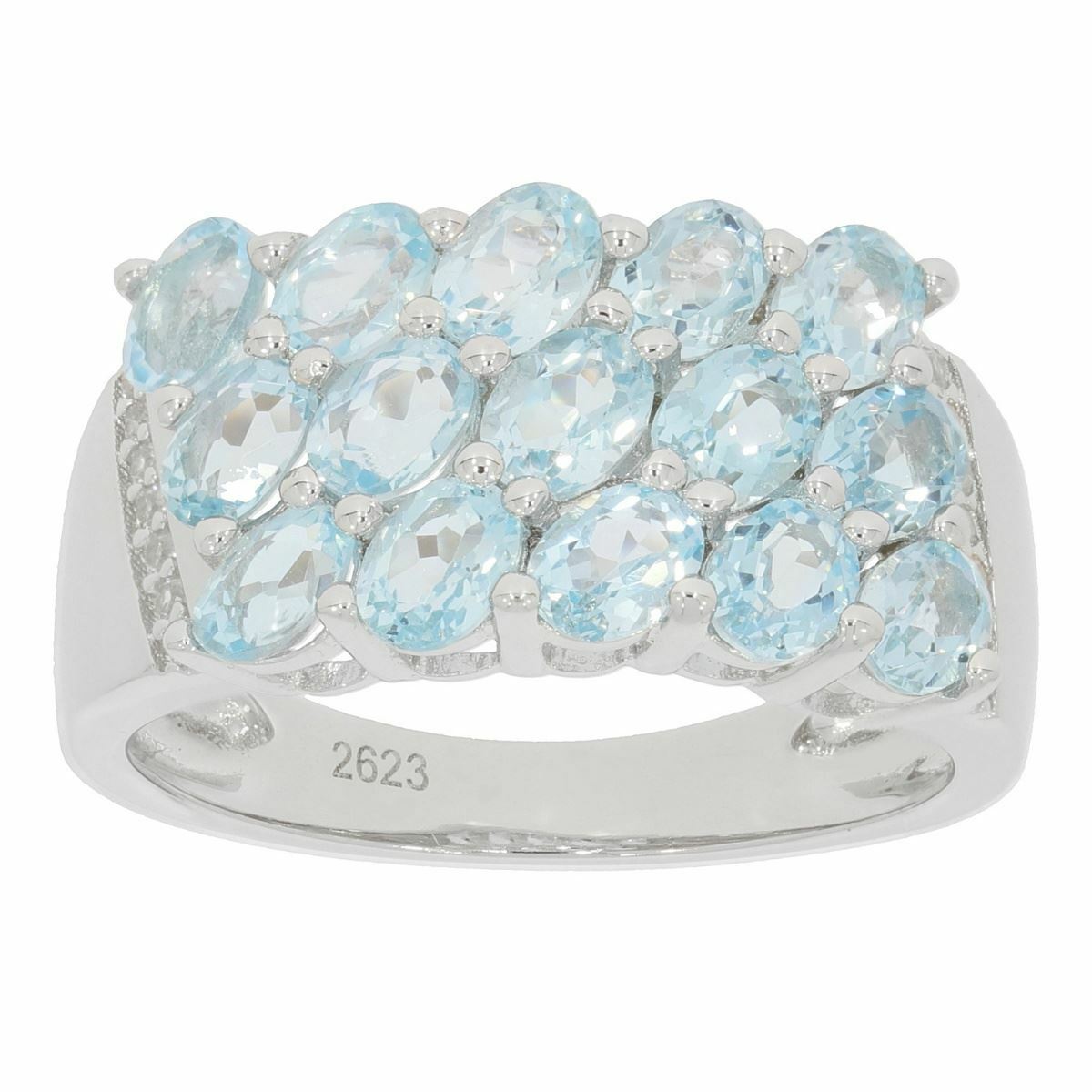 Sterling Silver Semi Mount Ring Setting OV 4X3mm White Topaz or Moissanite