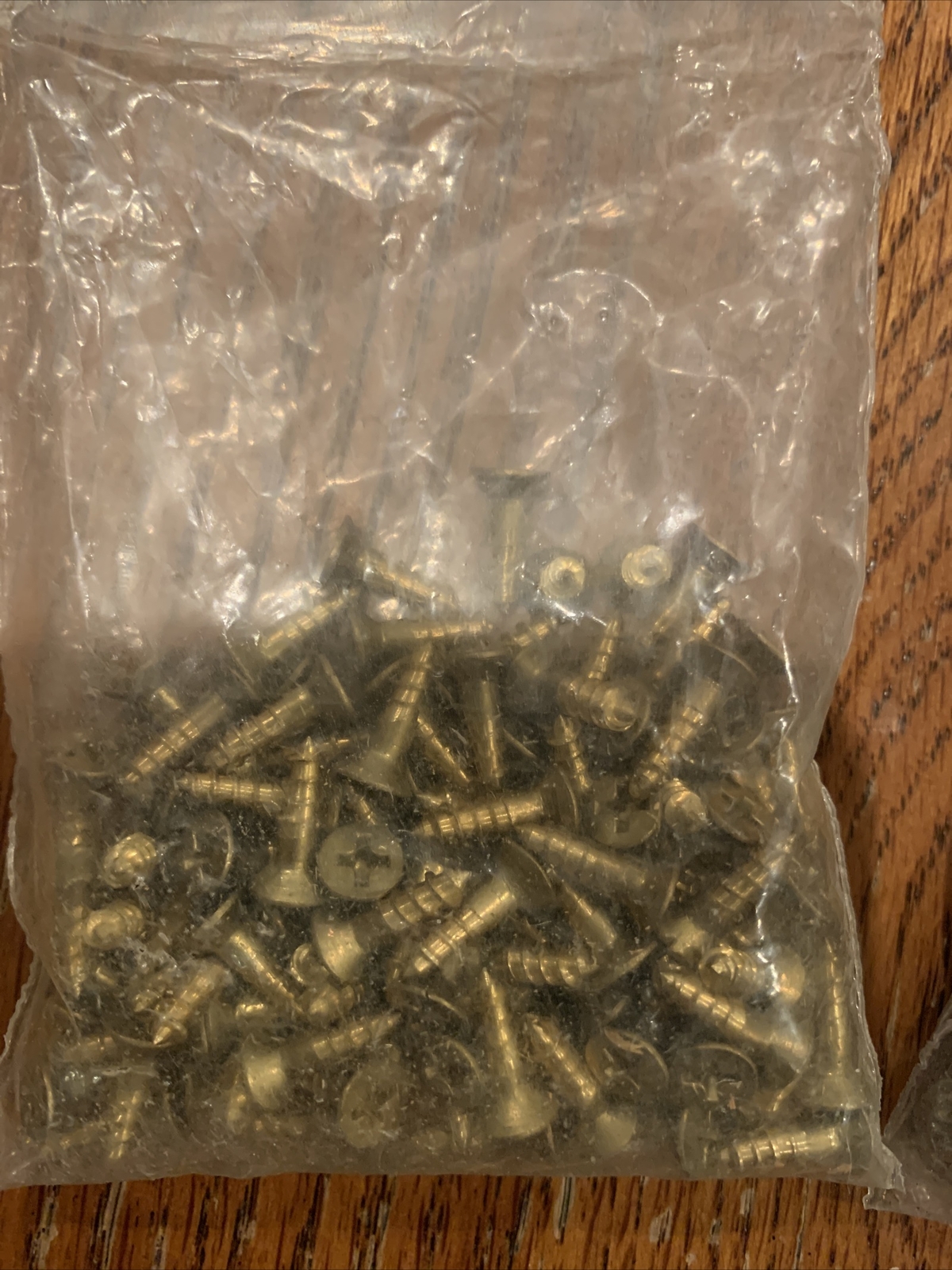 100 Brass Phillips Head Flat Wood Screws #6 1/2” Old New Stock