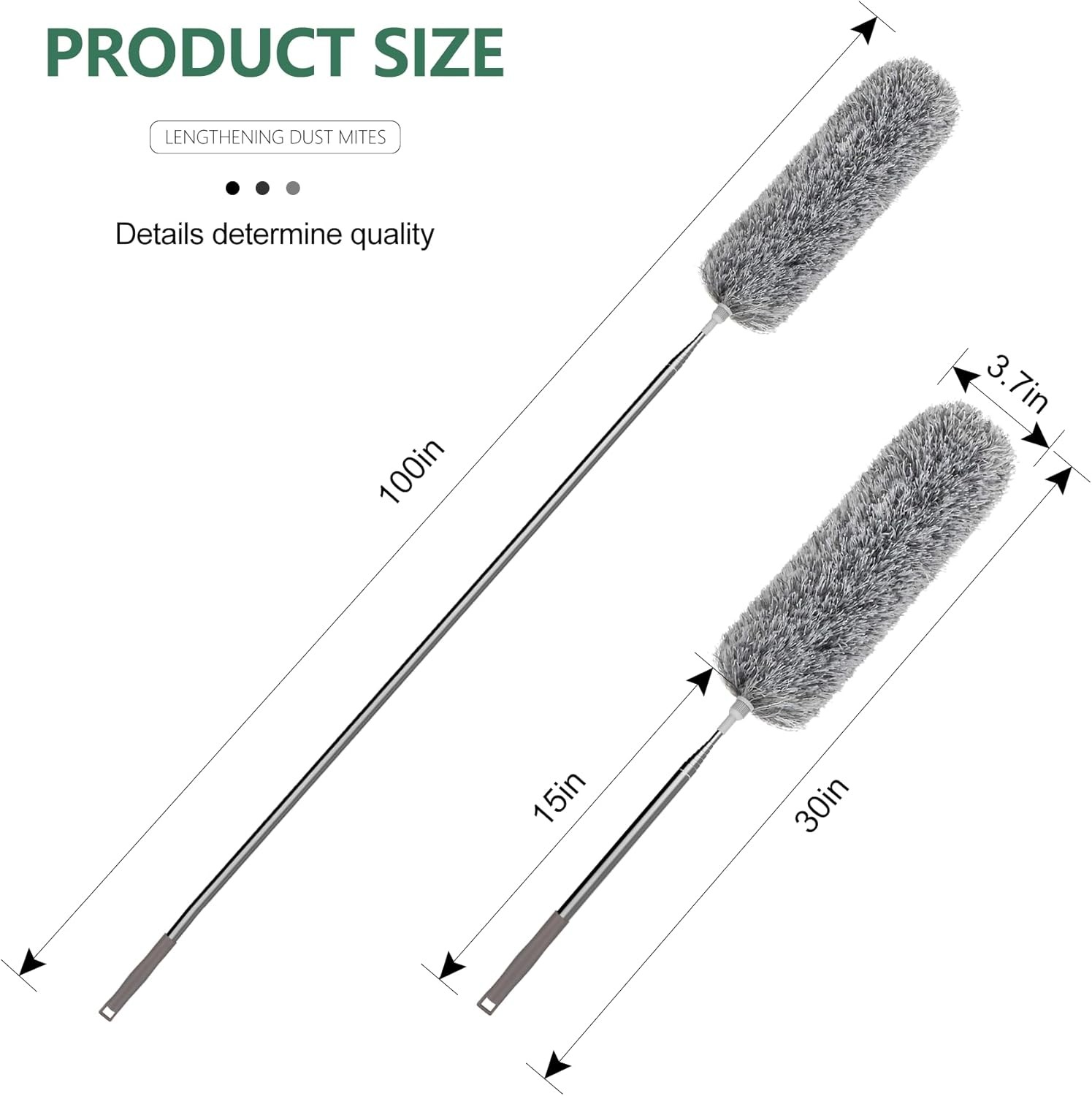SetSail Extra-Long Duster 100" with Extension Pole Bendable Washable Microfiber