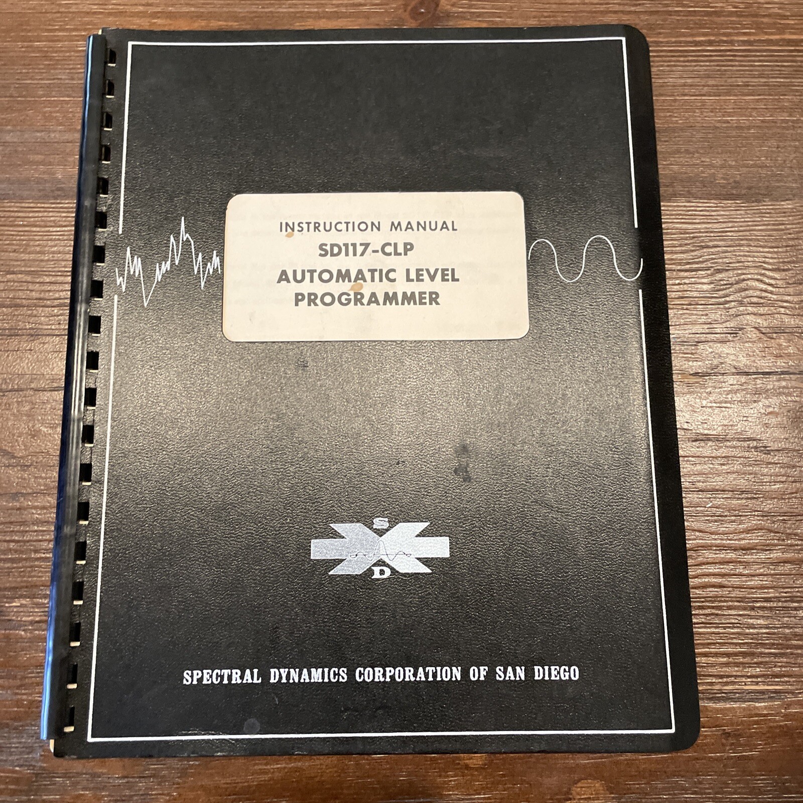 Spectral Dynamics SD117-CLP Automatic Level Programmer Instruction Manual 1970