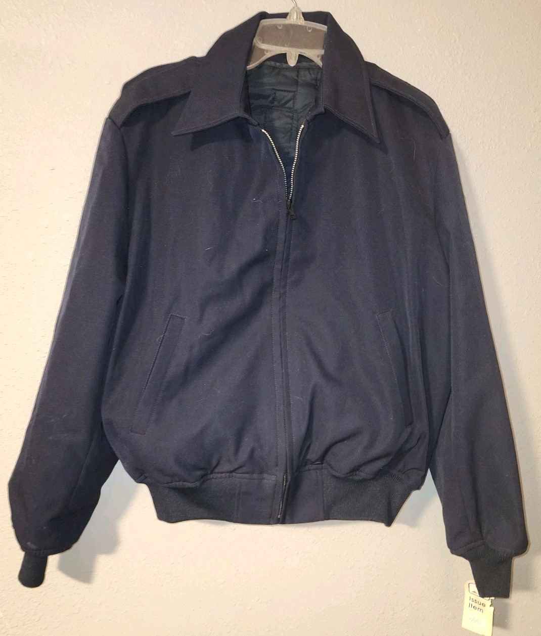Military USAF Wool Blend Blue Lightweight Jacket Removable Liner Sz 44S NWT