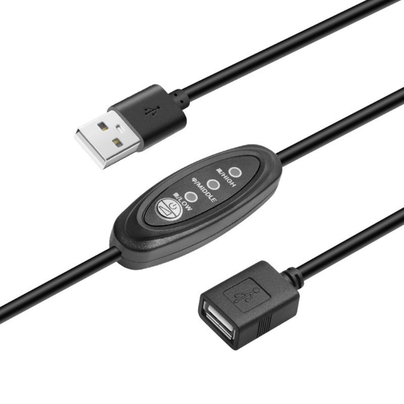3 Speed Control USB Extension Cable with Cord Fan Controller Equipment Switches