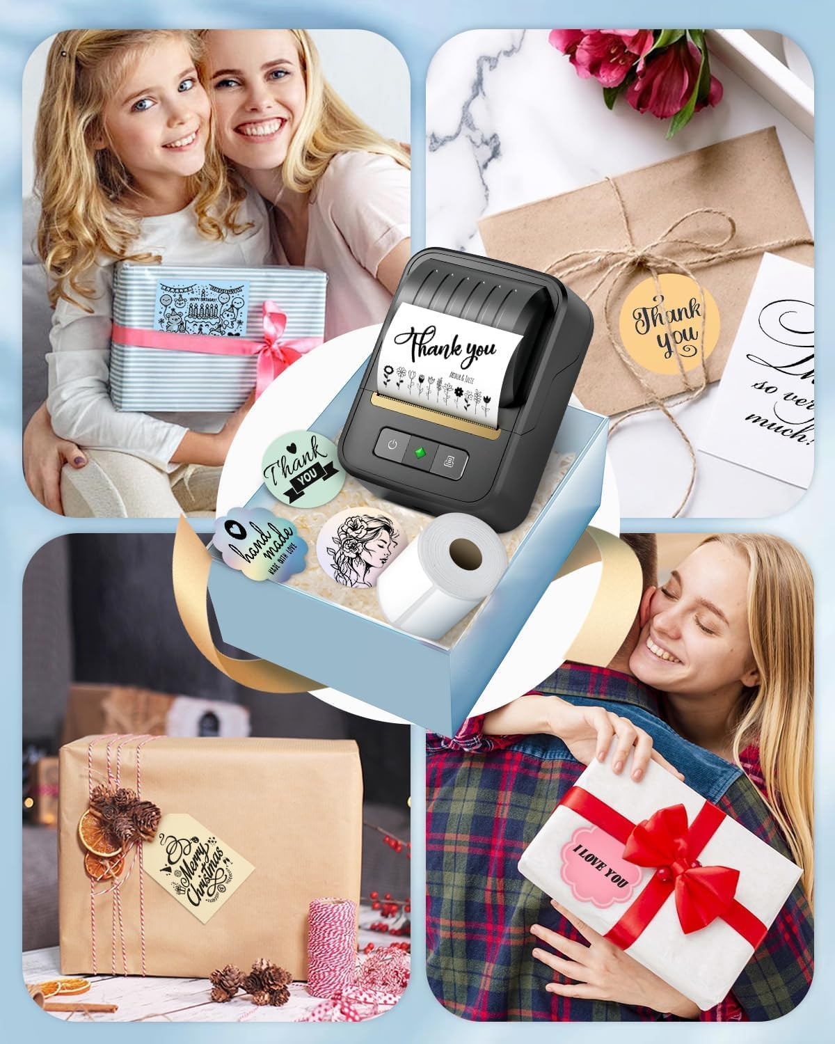 Label Makers, Label Maker Machine with Tape, Bluetooth Label Maker, Portable The