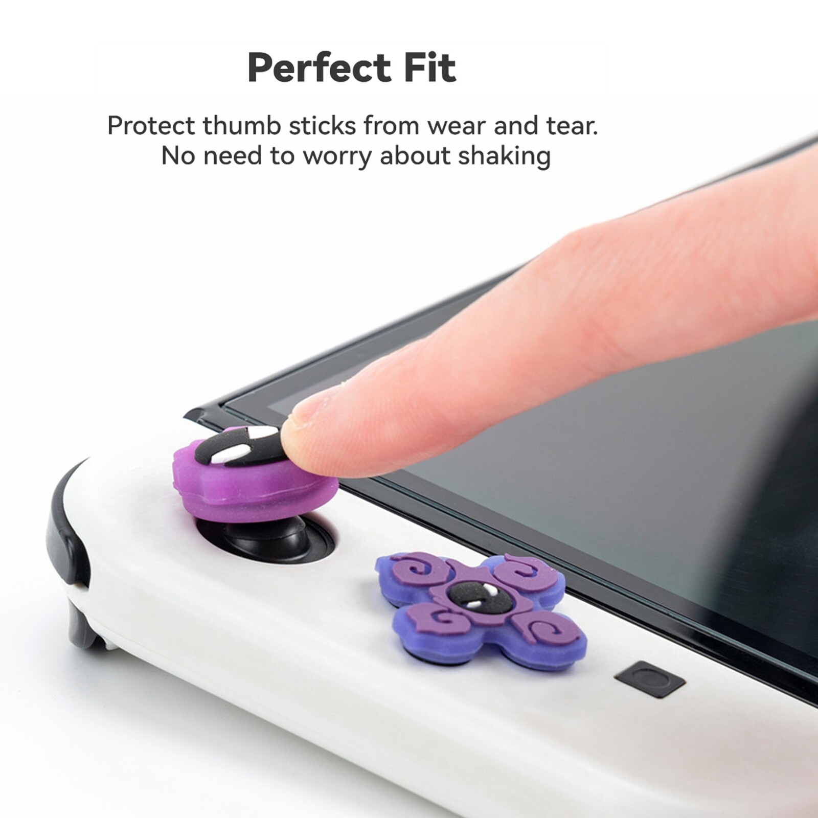 Luminous Devil D-Pad & Button Cap for Nintendo Switch / OLED Joy-con Cover Set