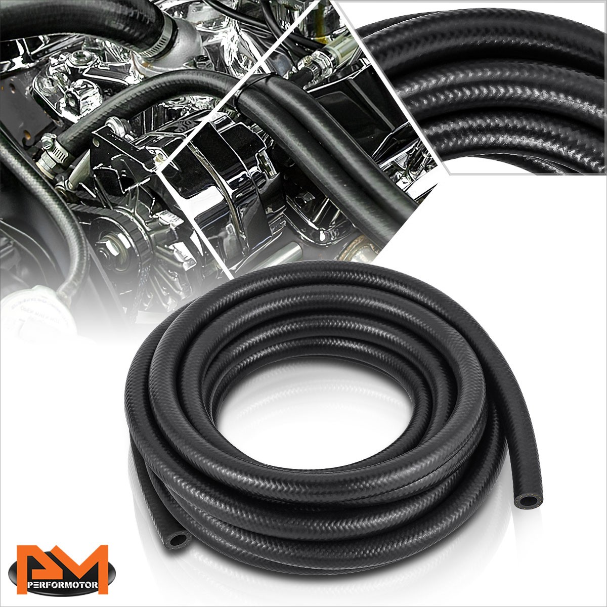 5 Feet 3AN 3/16" ID NBR Rubber Braided Diesel Gasline Oil Grease Fuel Line Hose