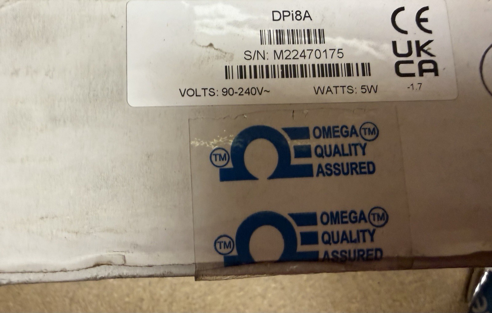 Omega Engineering DPI8A iSeries Digital Panel Meter Process Monitor 1/8 DIN