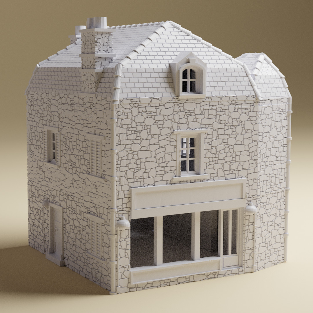 Sainte-Marie-du-Mont Shop 2 15mm, 20mm, 28mm Detailed WWII Terrain Bolt Action