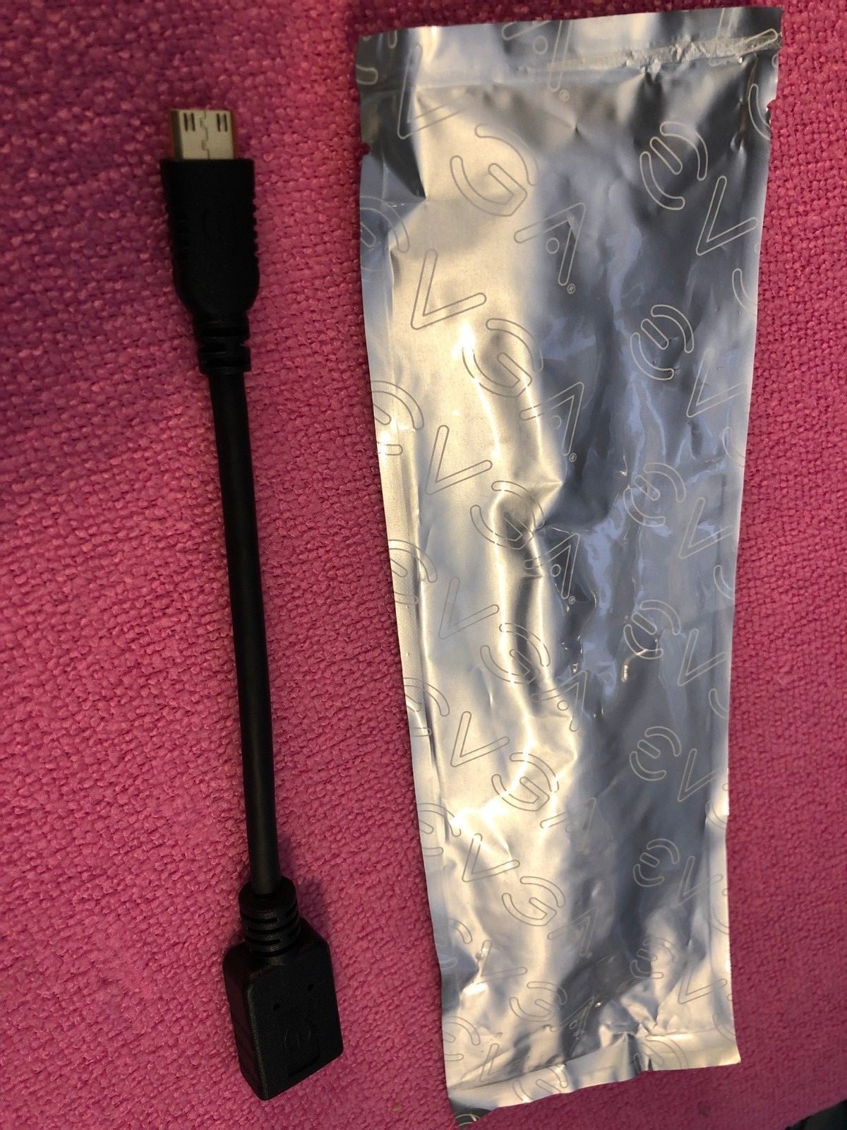 ORIGINAL   Mini HDMI  M to HDMI F adapter , Fast shipping  EVGA  SEALED 8 INCHES