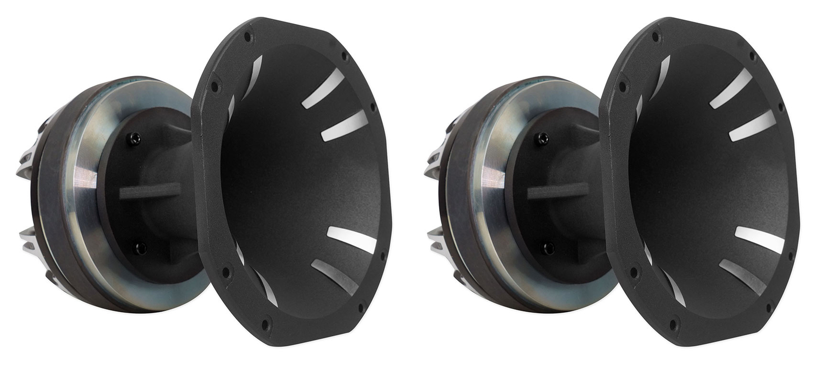 2 Rockville HT151 3" 450w Car/Pro Aluminum Horn Titanium Tweeters 3" Voice Coils